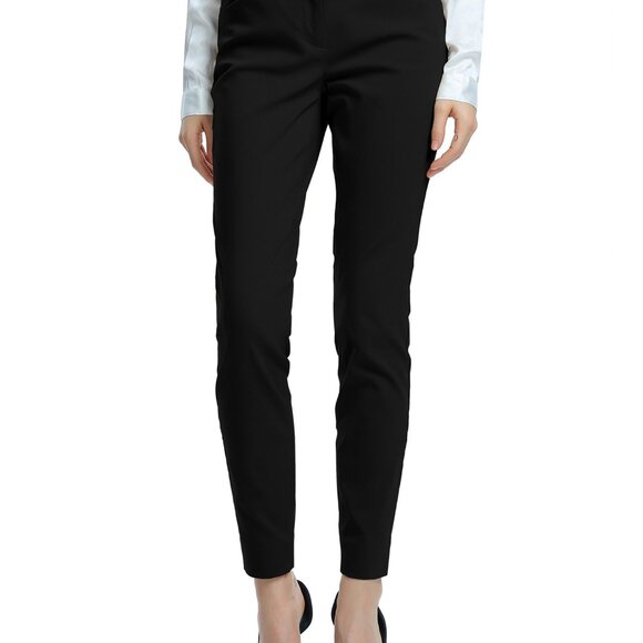 Stretch Slim Straight Pants 80% Viscose Professional Office Trousers